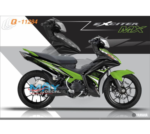 Q 11284 EX 2011 mx tem roi den black xanh kawa green z caro