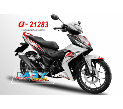 Q 21283 WINNER 150 tem roi trang do den black white do r logo chi duong net line