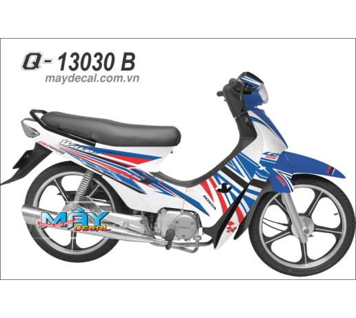Q 13030 B WAVE  duong net line trang white xanh gp blue do red