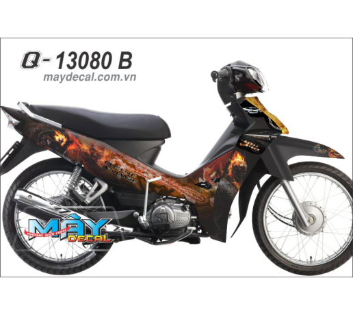 Q 13080 B SIRIUS  ghost rider lua fire ma toc do quy devil den black dau lau skull