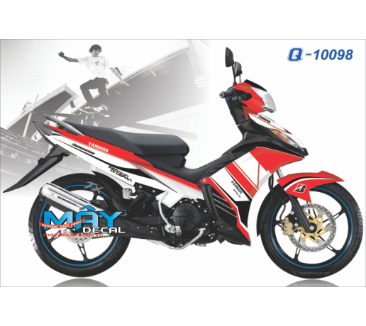 Q 10098 exciter gp new semakin di depan logo soc duong net line trang do red white