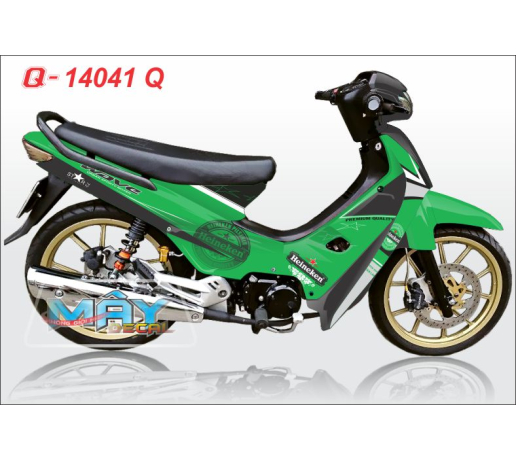 Q 14041 Q - WAVE DOI DAU bia Heineken xanh trang beer white logo