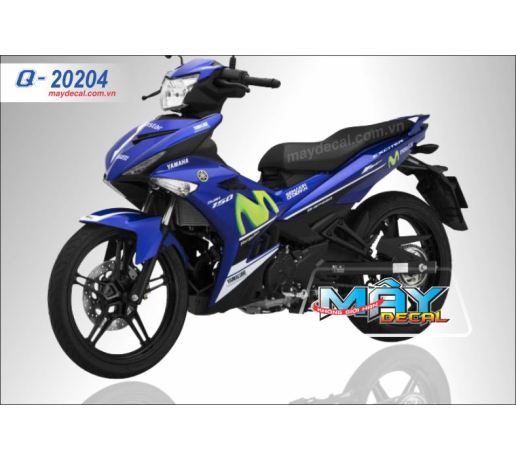 Q 20204 EX 150 movistar m monster soc yamaha xanh gp trang blue white