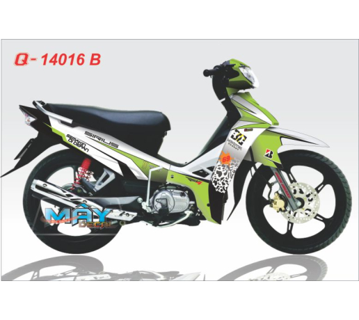 Q 14016 B - SIRIUS dg xanh z1000 trang white monster duong net line
