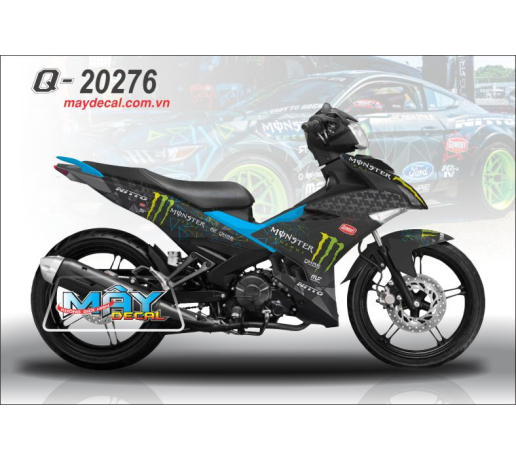 Q 20276 EX 150 den black xanh duong blue monster dau vet mong tay quy cao logo nitto tem dau x tam g