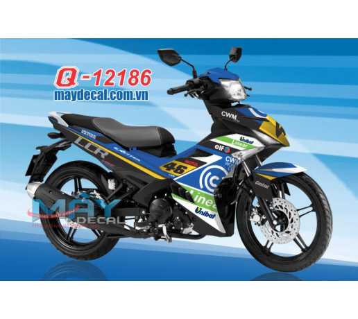 Q 12186 ex 150 cwm linear  unibat  lcr elf den vang xanh duong kawa trang white yellow green blue