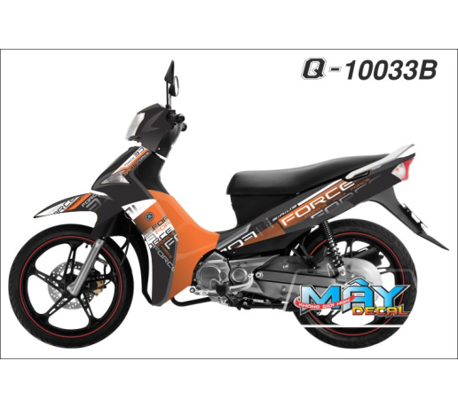 Q 10033 B SI FI force chu text den cam black orange