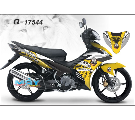 Q 17544 EXCITER 2011  BEER SU TU TRANG bia vang yellow logo white lion den black