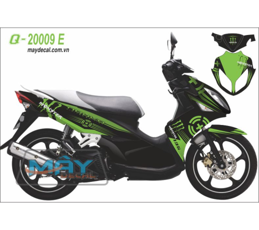 Q 20009 E No lx xanh kawa z den black green monster quy devil dau mong tay cao