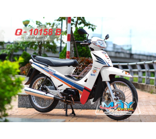 Q 10158 B - WAVE doi dau blusen roi tem dua logo trang white xanh gp