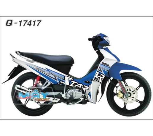 Q 17417 SIRIUS star ngoi sao xanh gp trang white blue