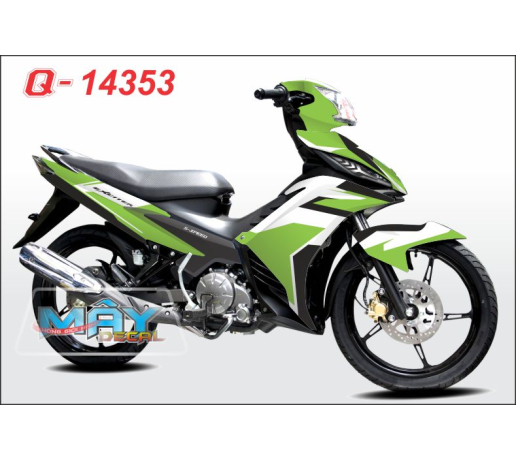 Q 14353 - EX 2011 duong net line xanh kawa trang white green 
