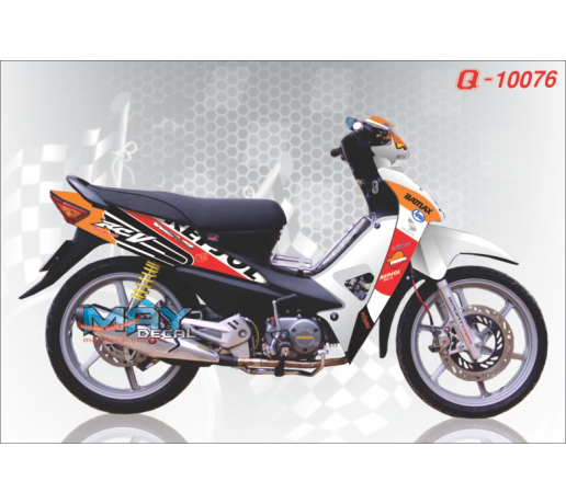 Q 10076 WAVE BIRD repsol RCV logo trang cam white orange do red den black