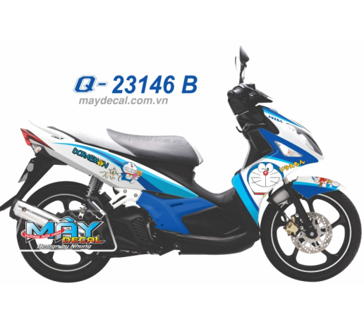Q 23146 B - Nouvo 4 doraemon trang white xanh blue vang yellow meo cat nhat japan hoat hinh