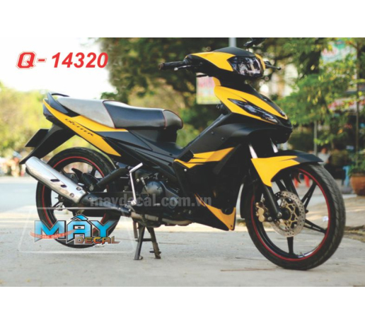 Q 14320 EX 2010 duong net phoi mau air brush vang den black yellow