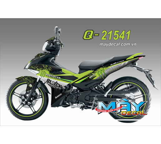 Q 21541 EX 150 BLOCK MONSTER den black xanh blue trang white 