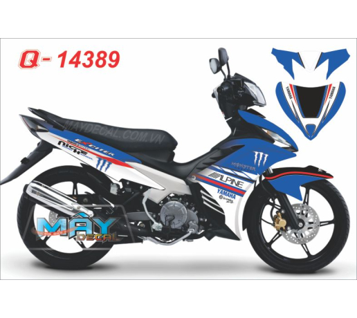 Q 14389 EX 2011 MONSTER dau vet mong tay quy cao logo trang white xanh gp blue ilpine duong net soc 