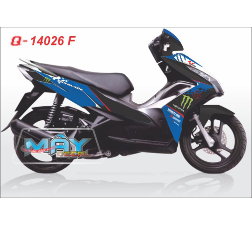 Q 14026 F - Air blade xanh gp den blue black monster quy caro dau cao