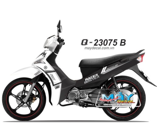 Q 23075 B - Sirius FI  Racer Buster trang white den black agv don gian