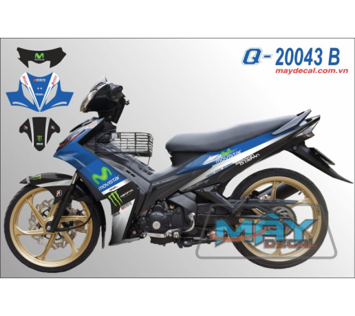 Q 20043 Exciter 2010 trang xanh gp den blue white black monster logo movistar dau vet mong tay quy c