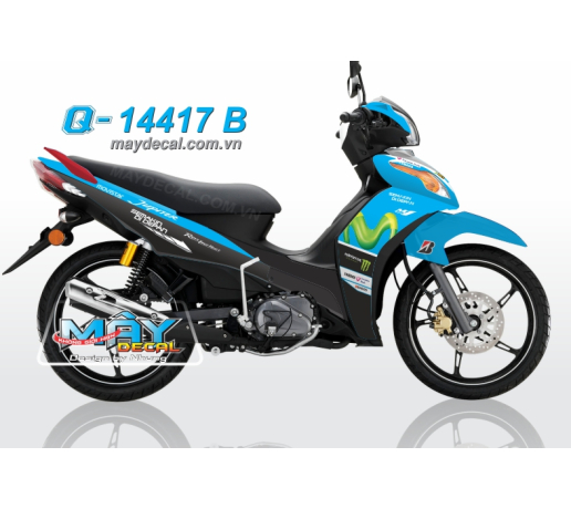Q 14417 B - Ju FI xanh duong blue trang white den black monster dau vet quy cao movie star