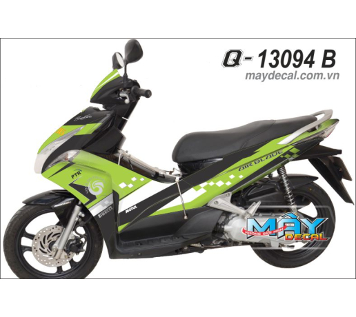 Q 13094 B AIR BLADE trang white den black xanh z1000 green  caro