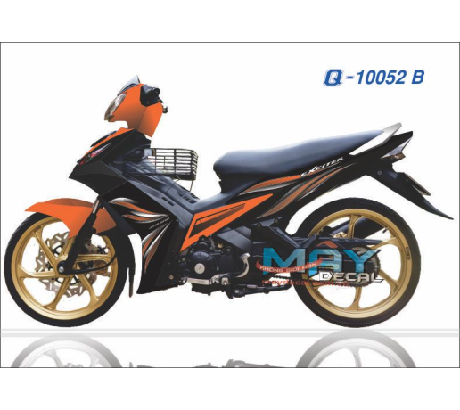 Q 10052 B exciter 2010 floral lua fire duong net line cam den black orange