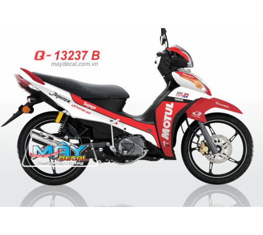 Q 13237 B - Ju FI  motul trang white do red logo