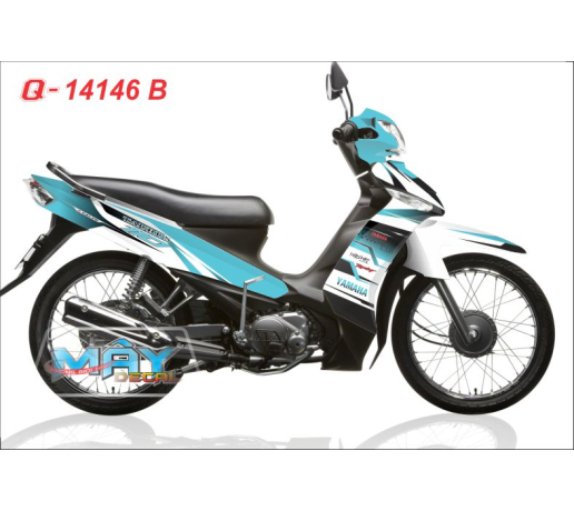 Q 14146 B -TAURUS trang xanh ngoc cyan blue yamaha racing cup caro duong net line
