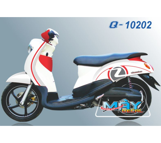Q 10202 classico duong net line trang white red do xam gray