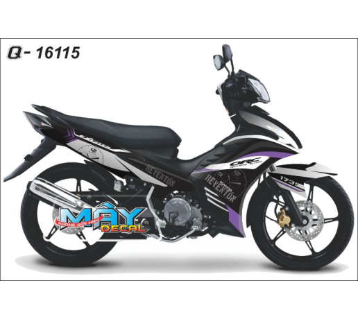Q 16115 Exciter dong ho watch reventon orc 1735 den black trang white tim puple duong net line