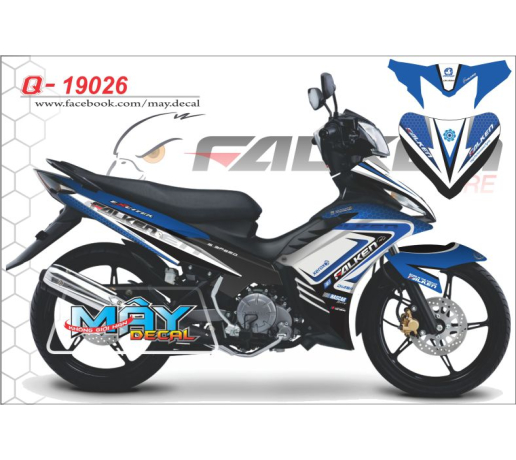 Q 19026 - Exciter xanh gp blue trang white falken dai bang chim o duong