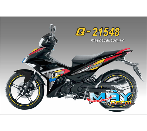 Q 21548 EX 150 _ 3 MAU 91 soc vang yellow do red trang white  den black