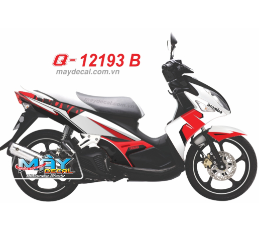 Q 12193 B - Nouvo 4 BREMBO do trang red white abmc
