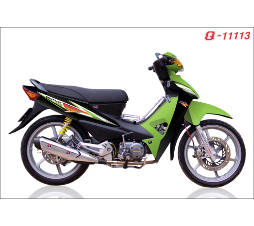 Q 11113 WAVE xanh la green den black duong net line