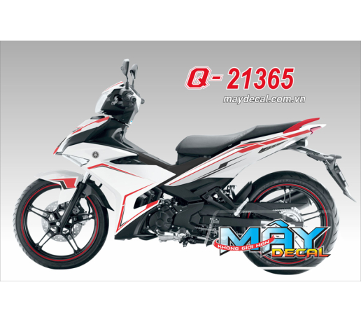 Q 21365 EX 150 trang white den black do red don gian chi 