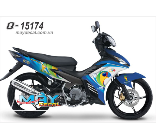 Q 15174 EXCITER 2011 world cup football bong da banh xanh gp trang white con ket vet chim cup ban ta