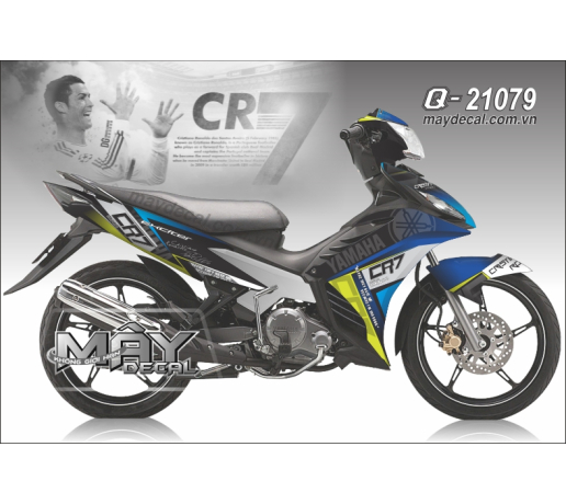 Q 21079 EX 2011 CR7 trang xanh gp the thao sport bong da banh sport yamaha logo