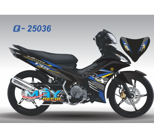 Q 25036 - EX 2011 mx tem roi xanh gp den black blue logo soc duong net line duy