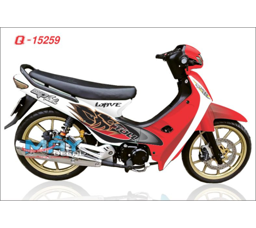 Q 15259 WAVE DOI DAU trang do red black trang white den su tu lion toll