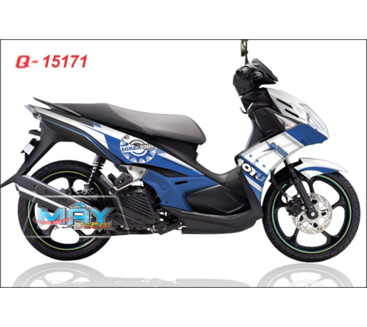 Q 15171 NOUVO 5 motul logo tron hoa van xanh gp blue trang white
