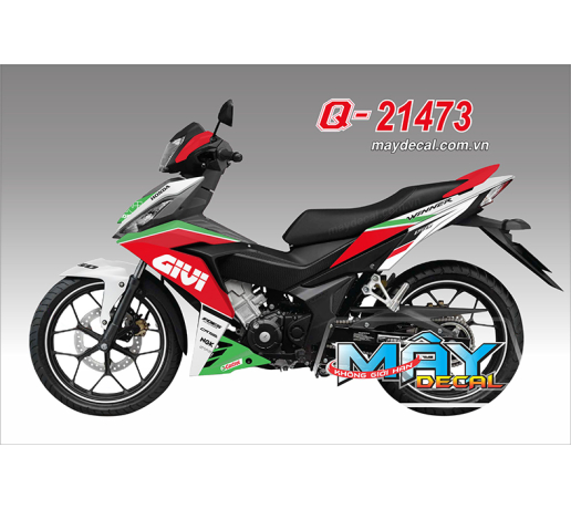 Q 21473 WINNER GIVI HONDA trang white do red xanh la green 