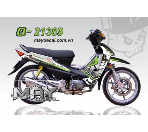 Q 21389 WAVE A trang white den black xanh la green givi monsters soc dau lau 