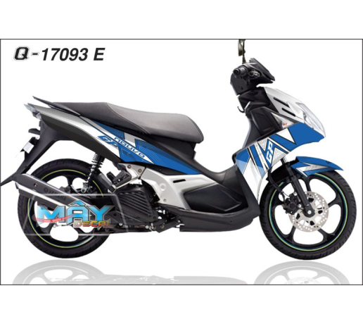 Q 17093 NOUVO sx xanh gp trang, blue white line duong net air brush