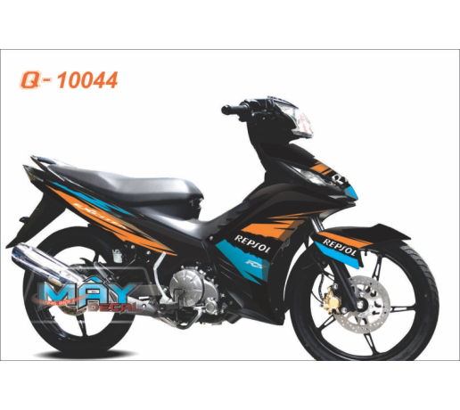 Q 10044 Exciter 2011 repsol den black cam oragne xanh duong blue duong net line