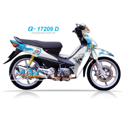 Q 17209 D - WAVE DORAEMON doremon trang white xanh duong blue nobita xuka chaien xeko
