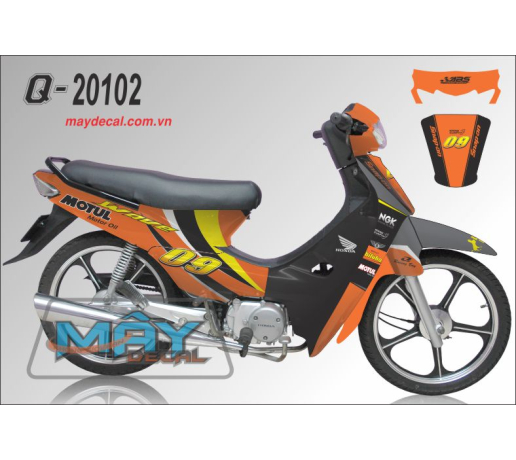 Q 20102 wave anpha cam orange den black duong net line motul