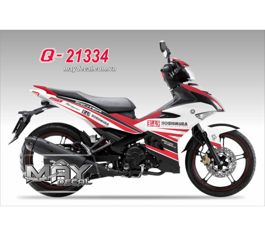 Q 21334 EX 150 trang white den black do red yoshimura revs your heart  semakin di depan michelin 