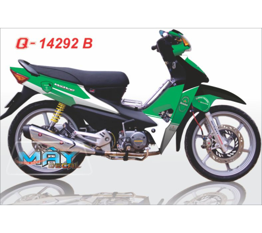 Q 14292 B - WAVE RS trang xanh la heineken bia beer green white logo
