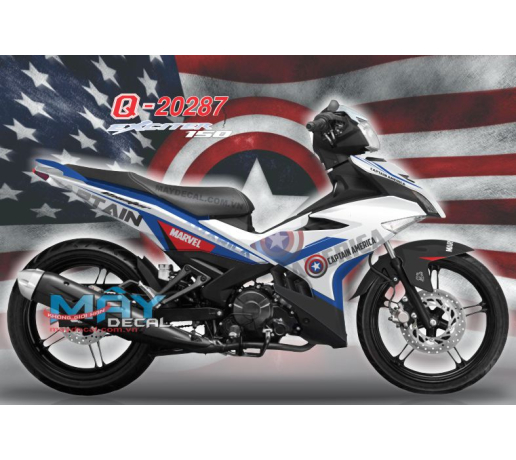 Q 20287 EX 150 marvel captain america ngoi sao star co usa flag phim truyen tranh comic movie logo d